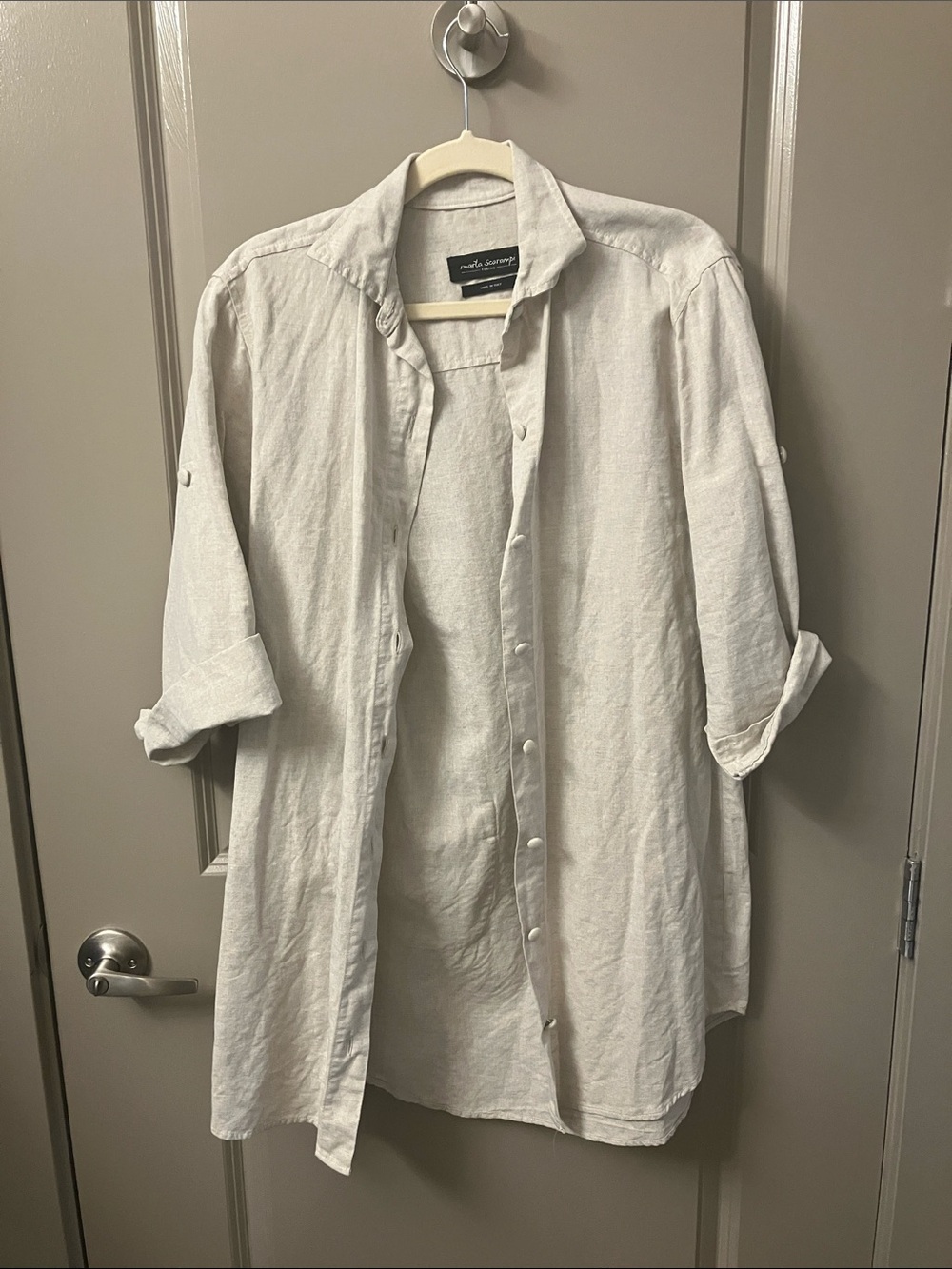 Marta scarampi linen dress in natural NWOT